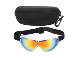 Óculos de proteção infantil para luta na água, anti-respingos, à prova de vento, à prova de areia, proteção UV, branco e vermelho.