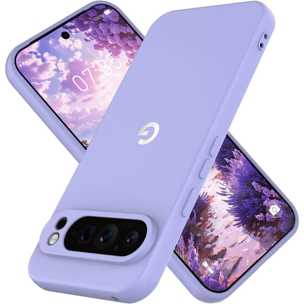 (roxo Claro, Pixel 8a) Capa De Celular De Silicone Macio De Alta Qualidade, Resistente A Quedas E Impactos.