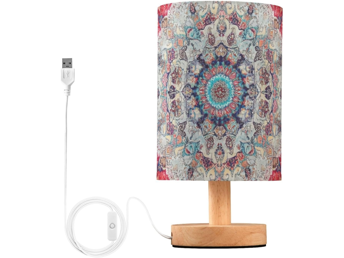 Kll Abajures Para Quarto, Luz Noturna Elegante, Estilo Boêmio, Estampa Boho, Luzes de Leitura Para Biblioteca
