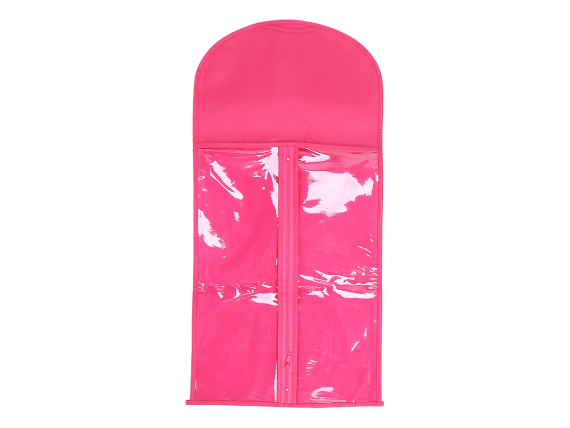 Bolsa Portátil De Armazenamento Para Peruca Cor Rosa Para Viagens E Uso Diário