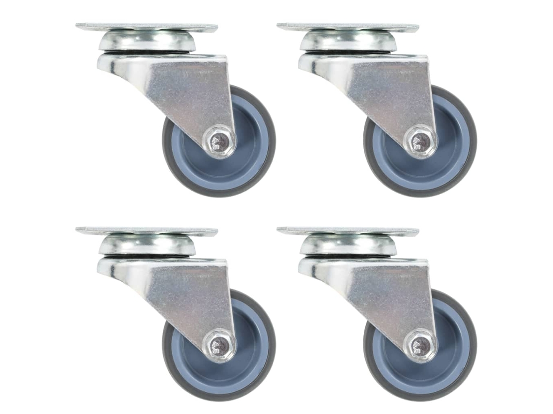 Vidaxl Rodas Giratórias Duplas 4 Pcs 50 Mm