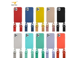 Corrente De Silicone Qu-cute Cross Body, Cordão De Nylon Destacável, Compatível Com Iphone 11 12 Pro Max, Capa De Celular Para Iphone 12 Pro