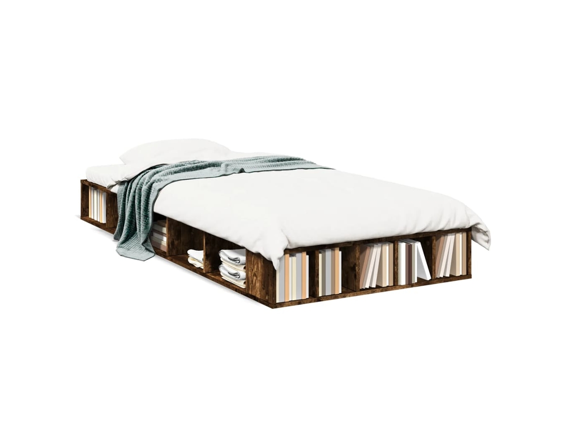 Bed Frame, Bed Frames Vidaxl Marrom Madeira Processada (100 X 200 Cm)