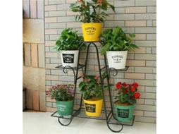 Suporte para Plantas de Interior e Exterior Aço de 6 Níveis NEVEANCE