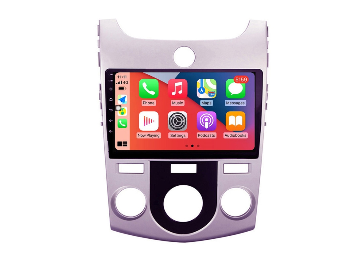 Auto Rádio Carro Bluetooth Autoradio 8GB RAM 128G ROM CarPlay Navegação GPS Ecrã Táctil RoverOne para Kia Cerato 2 TD 2008-2013  