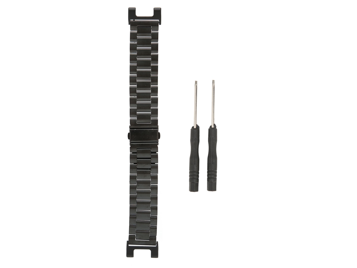 Pulseira de Aço para Amazfit T Rex e T Rex Pro com Metal Preta