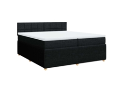 Box Spring Bed, Box Spring Beds Vidaxl Preto Tecido (200 X 200 Cm)
