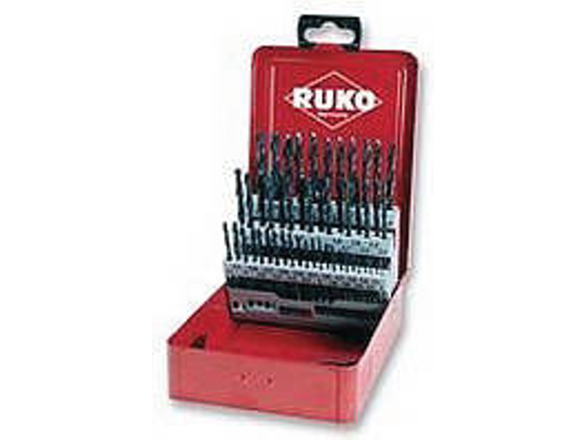Conjunto de Brocas Helicoidais RUKO 50 uni..