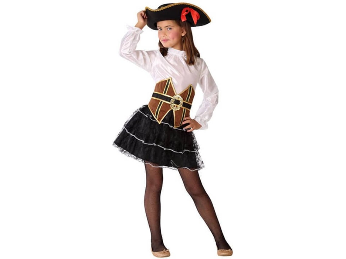 Fato de Menina DISFRAZZES Pirata Com Espartilho (Tam: 10 a 12 anos)