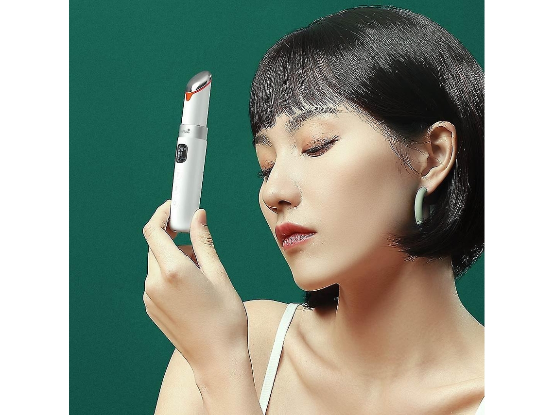 Caneta Massageadora Aquecida Para Os Olhos, Massageador Facial Elétrico Antirrugas Para Cuidados Com A Área Dos Olhos, Massageador De Beleza Para