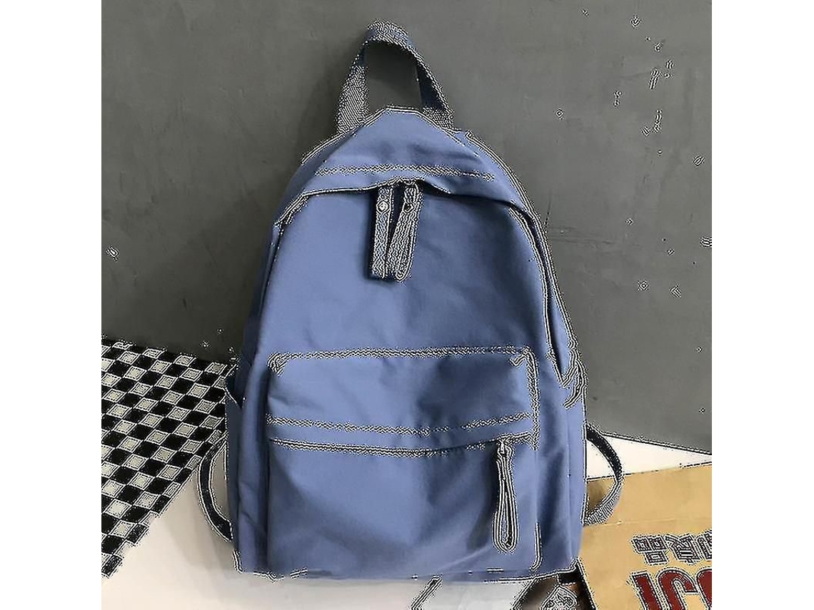 Mochila Para Mulher De Lona Antirrobo Mochila Escolar Adolescentes Estudantes Escritório Viagem Qualidade Premium Azul