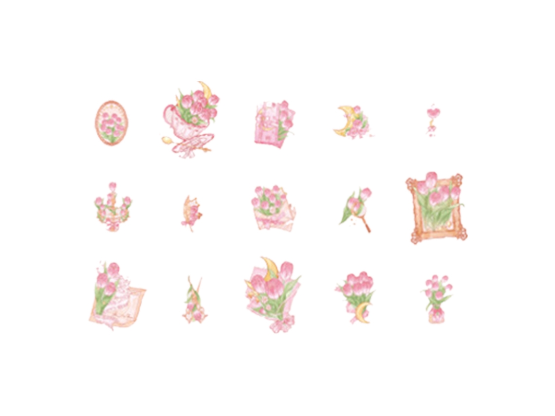 40pcs adesivos decorativos de flores para scrapbook | S/MARCA