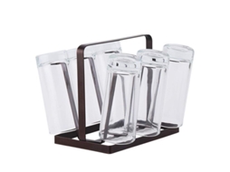 Estantería De Secado Para Tazas De Cocina Con 6 Ganchos Organizador De Vasos Estante Compacto