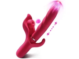 Vibrador Coelho 3 Em 1 Com 10 Empurres 10 Batidas 10 Modos De Vibrao Para Mulheres (rosa)