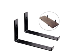 Suporte Invisível Para Prateleira Flutuante, Metal, Reforçado, Preto