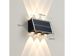 Luz de Vela Solar Sem Chama 2pcs IP65 para Decoração de Parede Casa Branco Quente S/MARCA