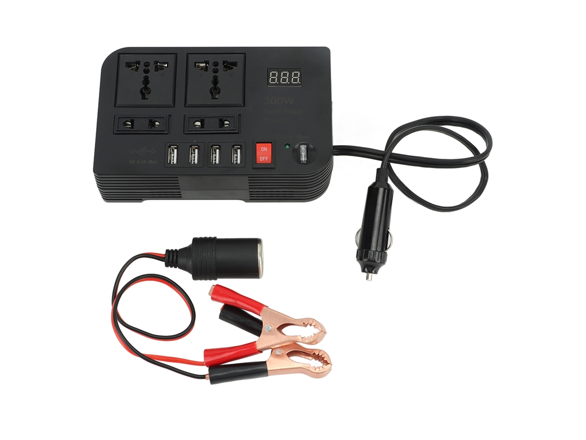 INVERSOR HKJ 12V para 220V 300W USB Proteções