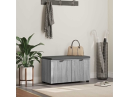 Vidaxl Banco De Hall Com Almofada Sonoma Cinza 80 X 38 X 46 Cm