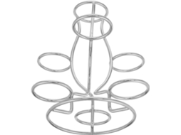 Suporte Esfera Cristal 7 Anéis Metal Bolas Pedras Globos Adequado Exibição Ambientes Internos Base GOKOCO