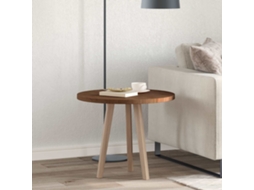 Vidaxl Tampo De Mesa Marrom Escuro Ø 60 X 2,5 Cm
