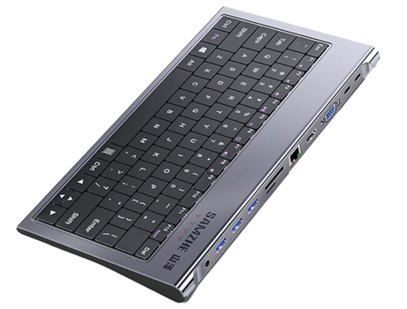 Adaptador SAMZHE Keyboard Tc-Jp10 10In1 Type-C a Aux 3.5Mm 3Usb3.0 Sd/Tf Hdmi Vga 1000Mbps Type-C Pd para Huawei Mate40/P50 S20 Ipad Pro