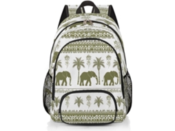 Mochila Escolar Grande Mexpekil Com Estampa Étnica Boêmia Elefante Para Meninas, Meninos Crianças