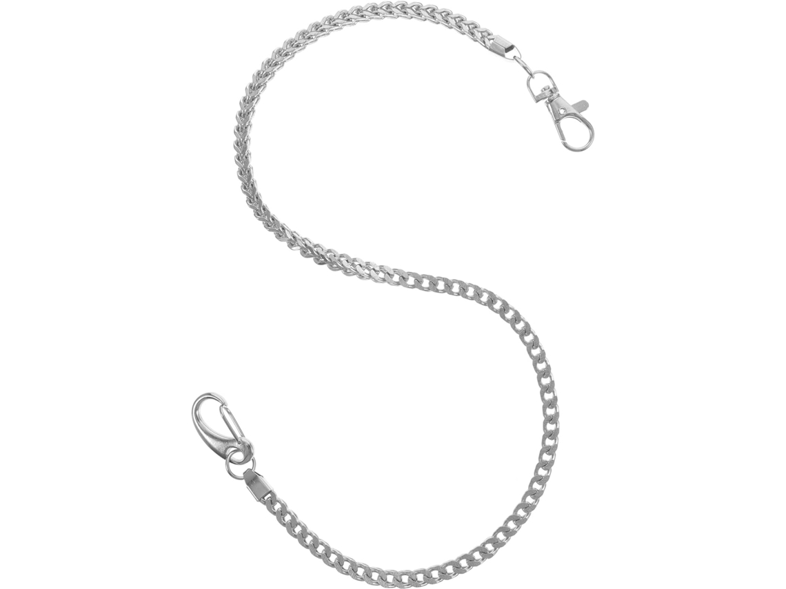Corrente De Calça Masculina Nuobesty Em Metal Maciço Prateado, Estilo Hip-hop Punk, Acessório De Moda, 57 Cm