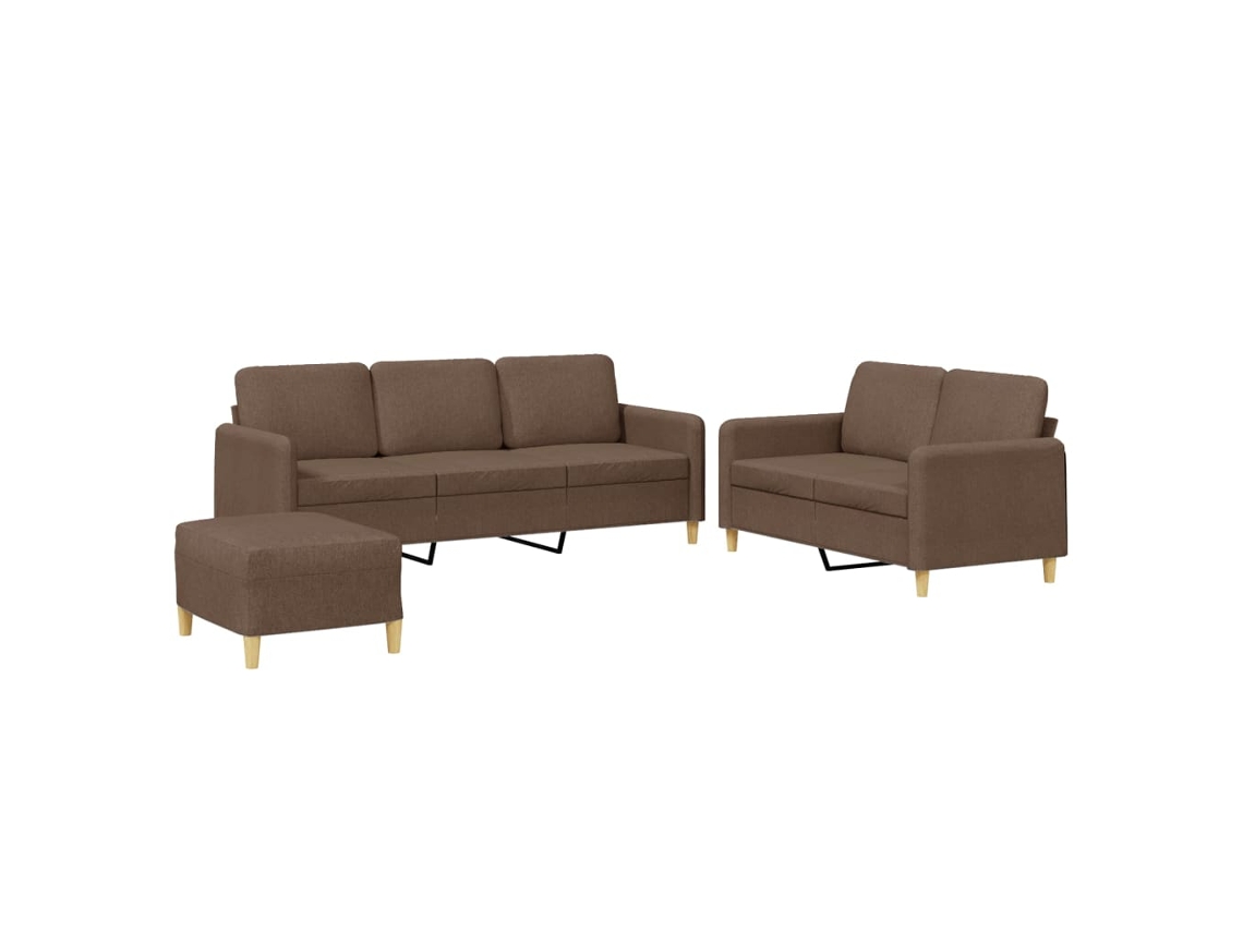 Sofa Set, Sofa Sets Vidaxl Marrom Tecido (n/a)