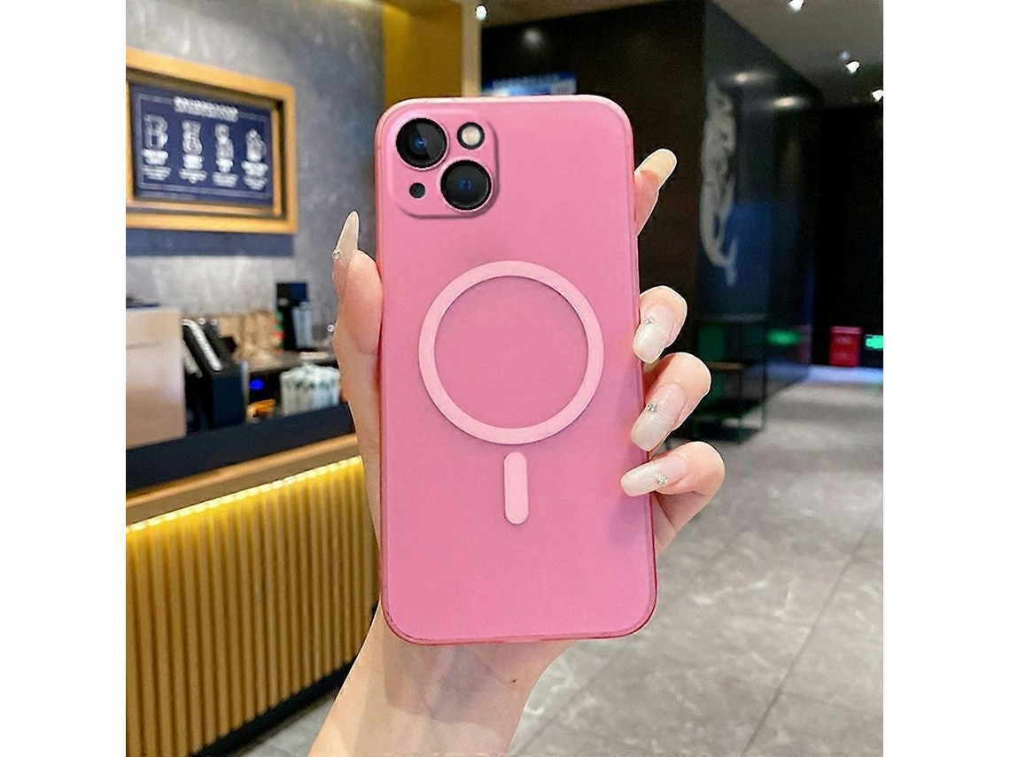 Capa Magnética Fosca Para Iphone 14/13, Compatível Com Pc, Com Protetor De Lente De Câmera