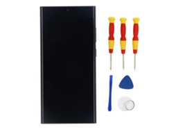Peças de reposição para reparo de tela de celular, com suporte a impressão digital, compatível com Samsung S23 Ultra