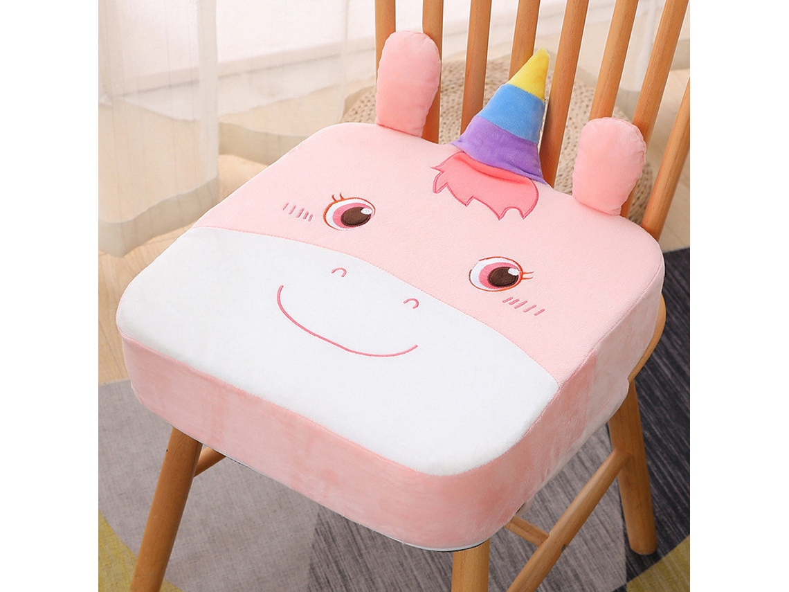 Assento Elevatório Almofada Para Bebê Eifson Veludo Cristal Antiderrapante 10cm - Unicórnio