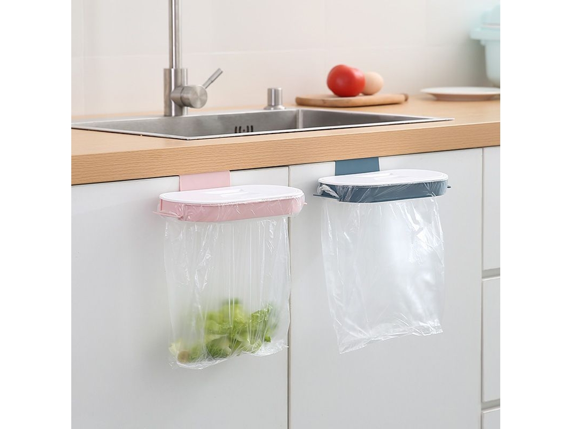 Suporte para Sacos de Lixo em Conjunto de 2, Organizador Suspenso, Azul e Rosa, Abs Ecológico | S/MARCA