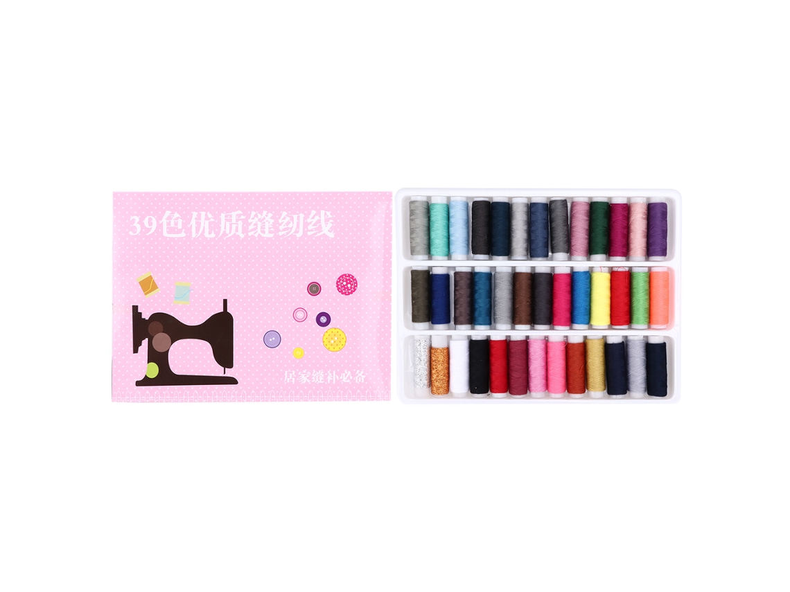 Kit Linhas Costura Poliéster Colorido 39 Peças