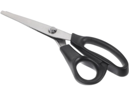 Tesoura Multifuncional Curva, Azul, Ergonômica, Corte De Precisão, Para Hobbies.