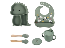 Yuysan Conjunto De Louça Infantil Em Forma De Dinossauro 6 Peças Cor Azul( Tk908b)