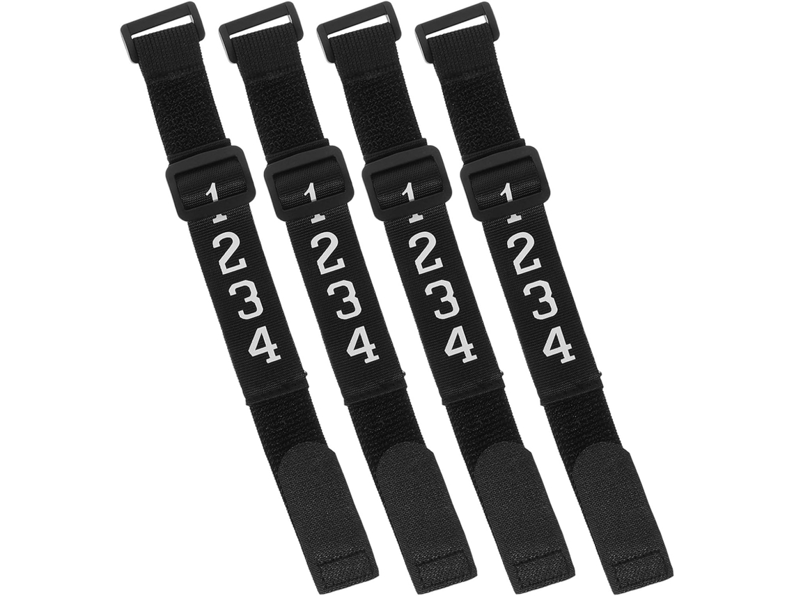 Pulseiras de identificação numeradas genéricas para árbitros de futebol, em nylon e plástico, confortáveis e fáceis de usar.