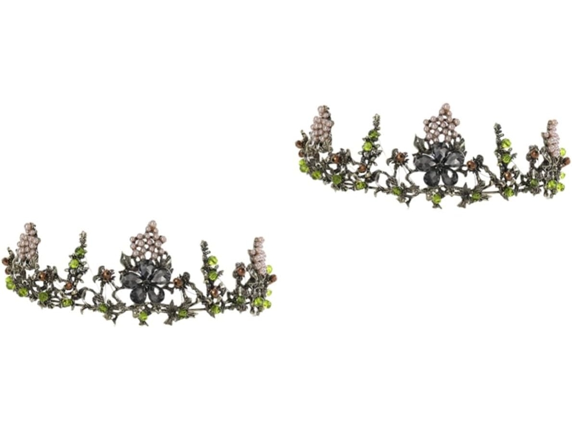 Tiara Retrô De Duas Peças Para Casamento, Elegante Acessório De Noiva.