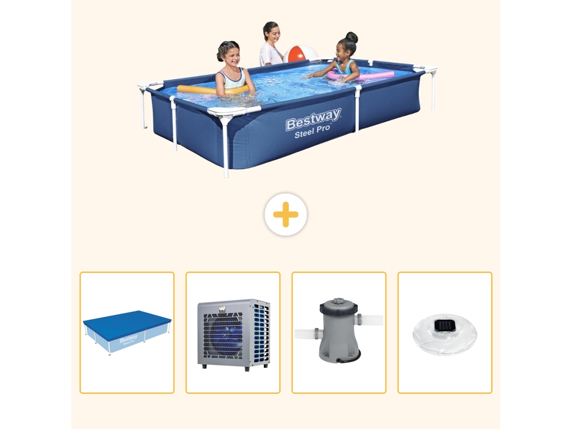 Bestway Piscina Bestway Steel Pro Retangular - 221x150x43 Cm - 5-peças S106
