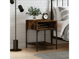 Vidaxl Mesa De Cabeceira 40x41x50 Cm Derivados Madeira Carvalho Fumado