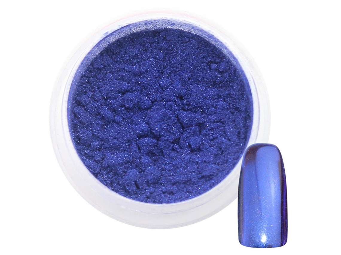 Polvos De Espejo Brillante Para Uñas, Decoraciones Diy De Manicura, Polvo Glitter Azul Para Arte De Uñas