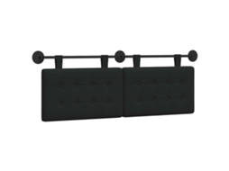 Conjunto 1 Cabeceira De Quarto Vidaxl Preto Tecido (150 X 55 X 5 Cm)