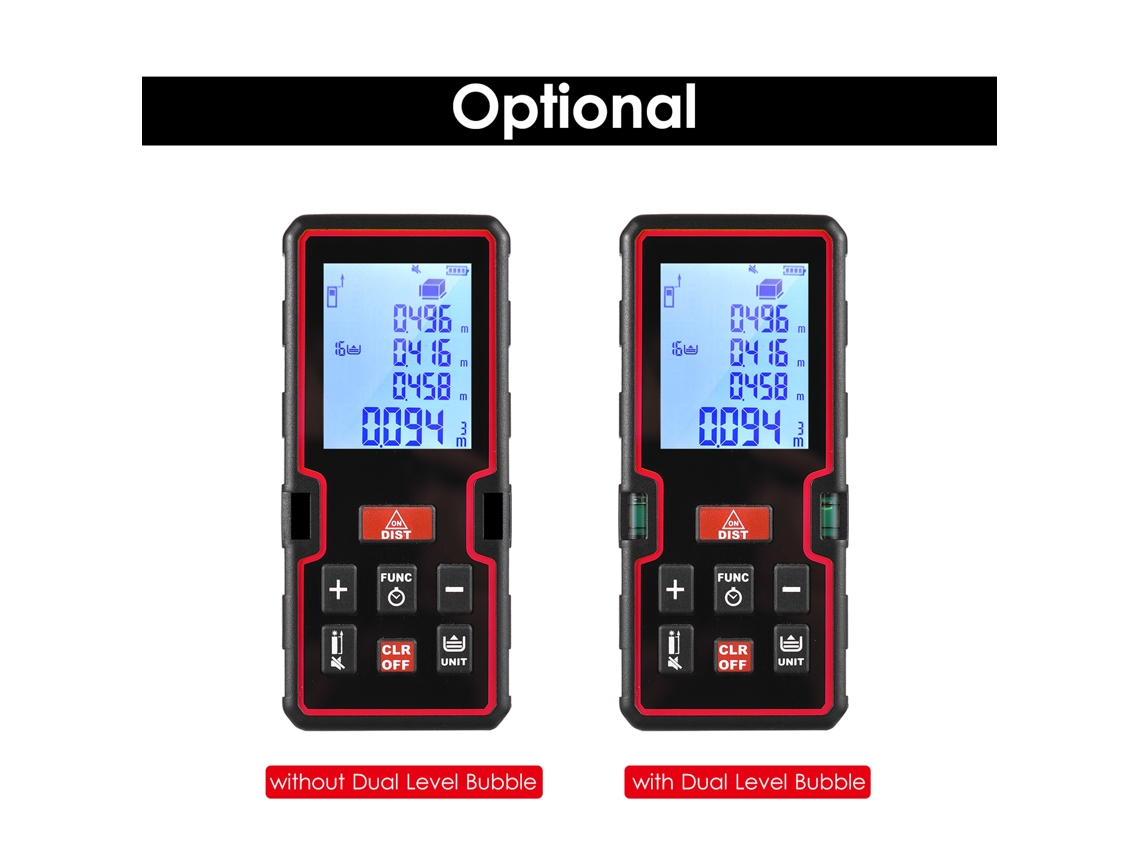Medidor Laser 100m Lcd: Distância, Área, Pitágoras