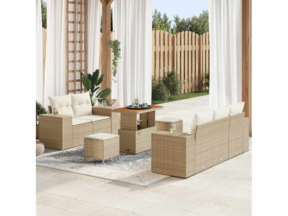 Vidaxl Conjunto De Sofá De Jardim 8 Unid. 8-número De Lugares