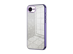 Capa Para Iphone 17e - Glitter Degradê - Acabamento Eletroplaqueado