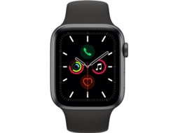 APPLE Watch Series 5 GPS 44 mm Alumínio Cinzento sideral com Bracelete Desportiva Preto