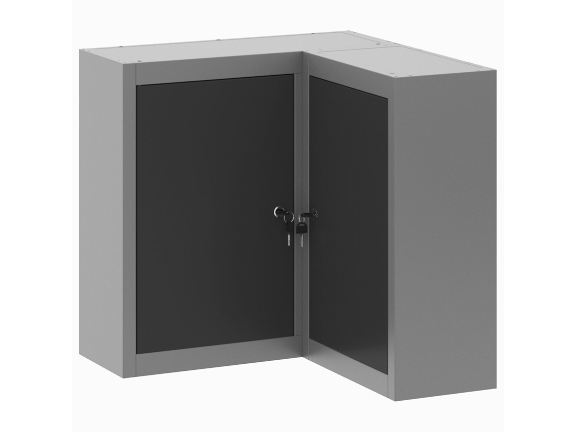 Armário De Canto Em L Vidaxl Grey Steel (55x55x55 Cm)