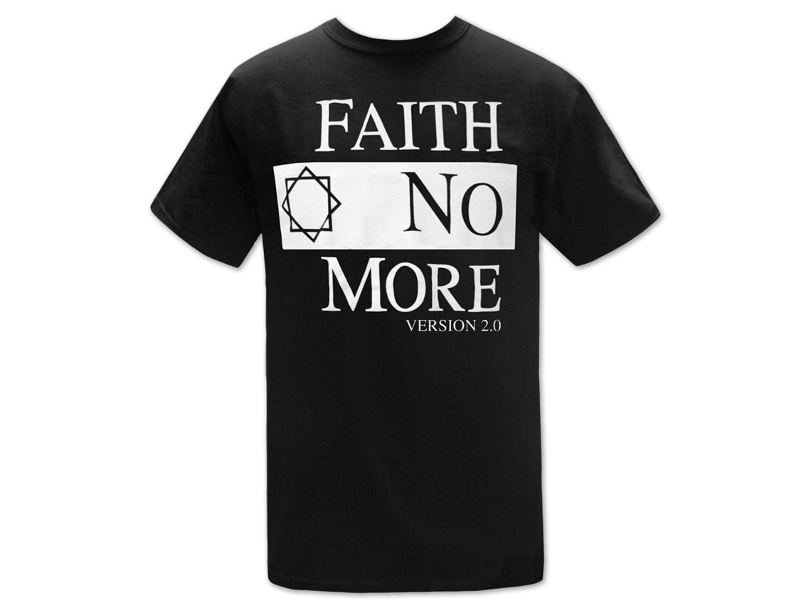 Faith no More Classic Logo V2 Black T shirt ROCKINSTONE Unisex Adults Best Sellers Size:s