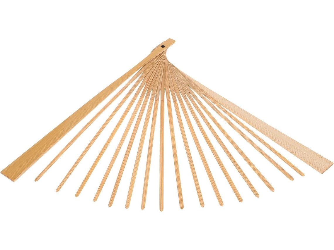 Armação De Leque Dobrável De Bambu De 7 Polegadas, Durável Para Decoração Diy E