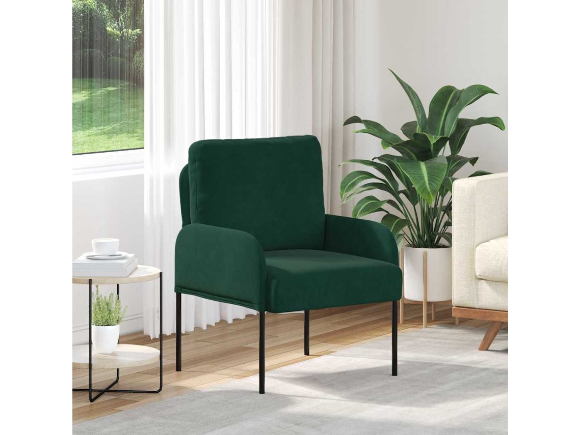 Vidaxl Sofás Com Almofada 55cm Verde Escuro Contraplacado