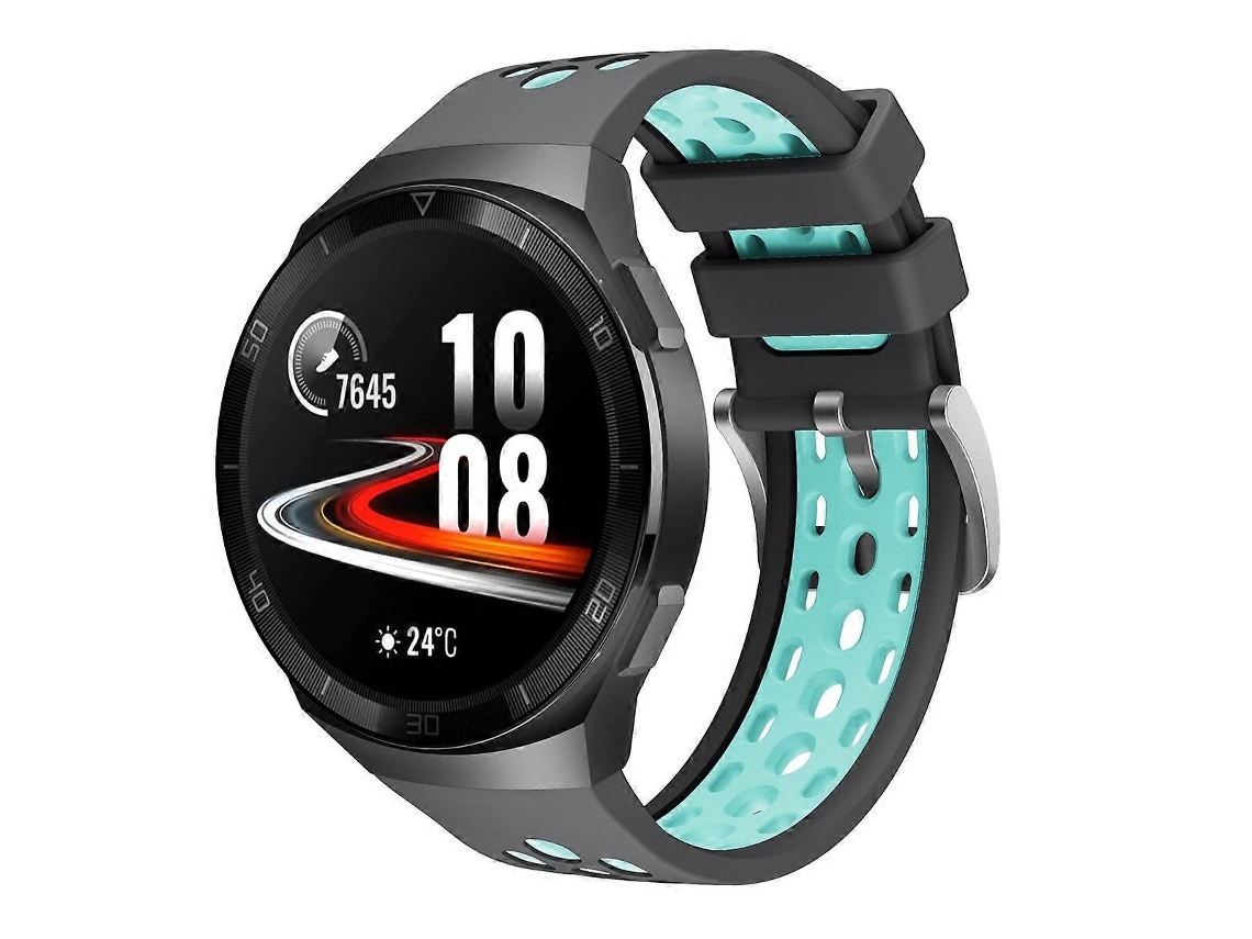Pulseira De Silicone Bicolor Com Furo Redondo Para Huawei Watch Gt 2e